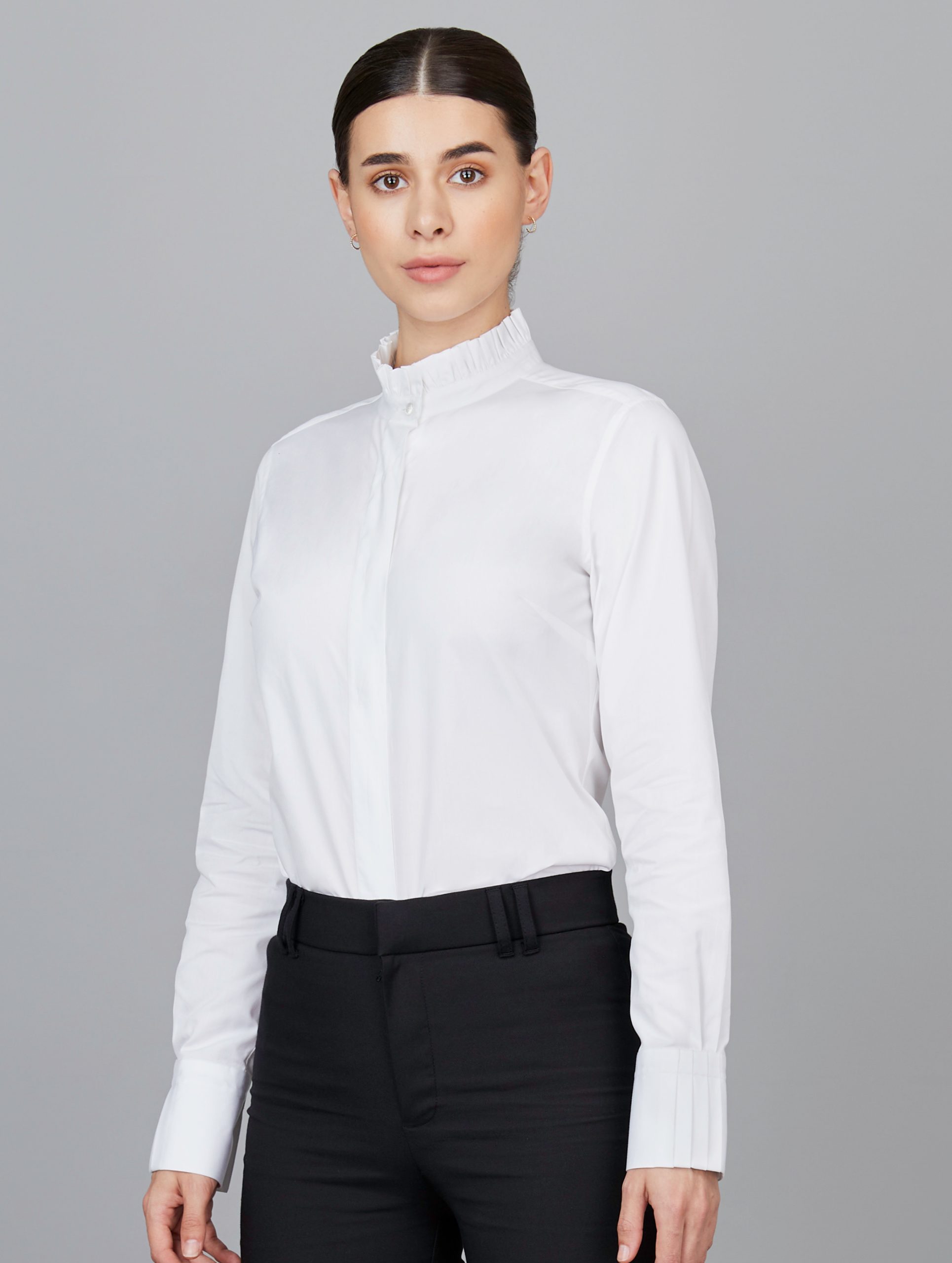 Formal Frilled Collar Shirt - Camessi Collections