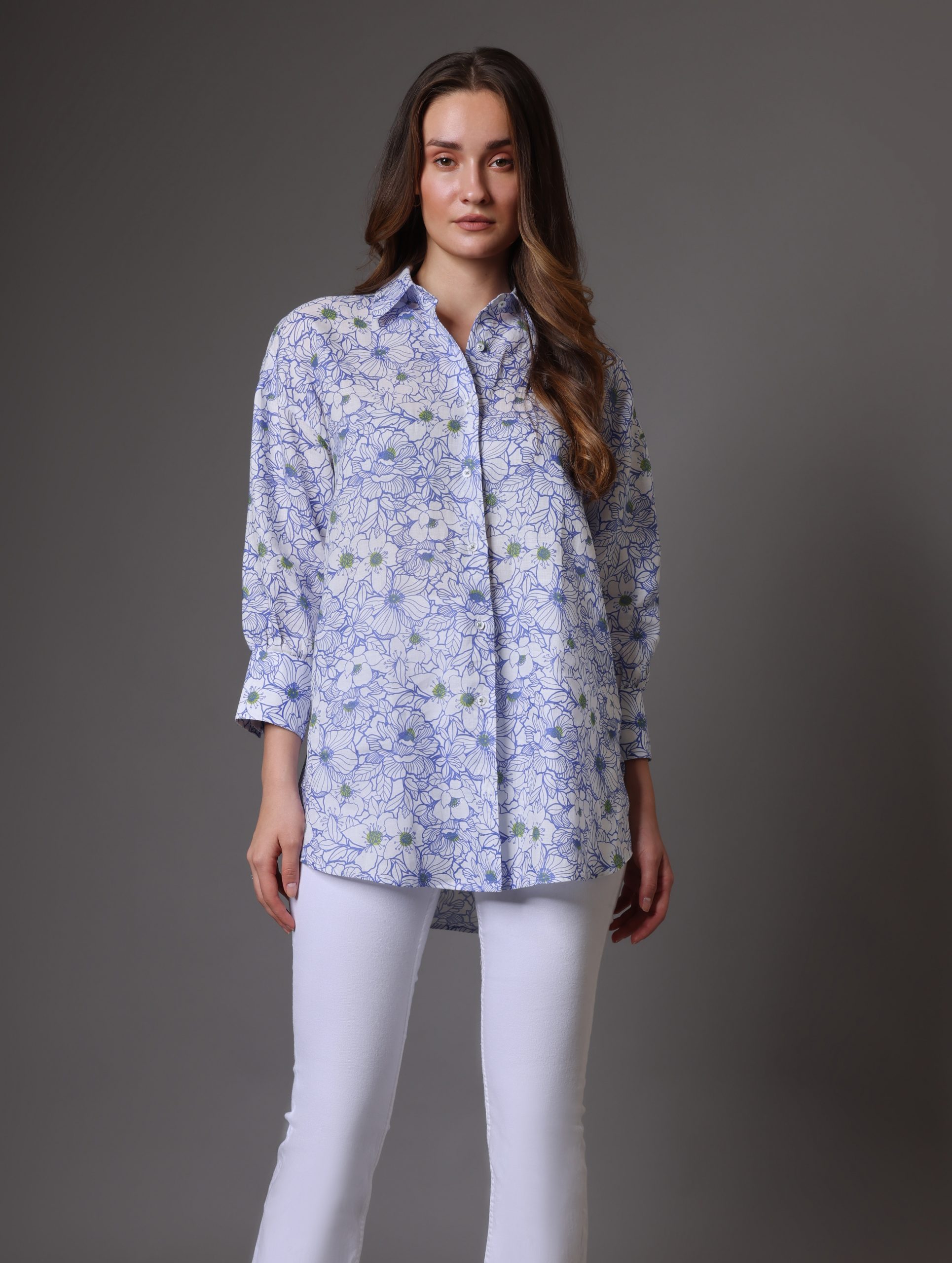 oversized linen shirt - Camessi Collection
